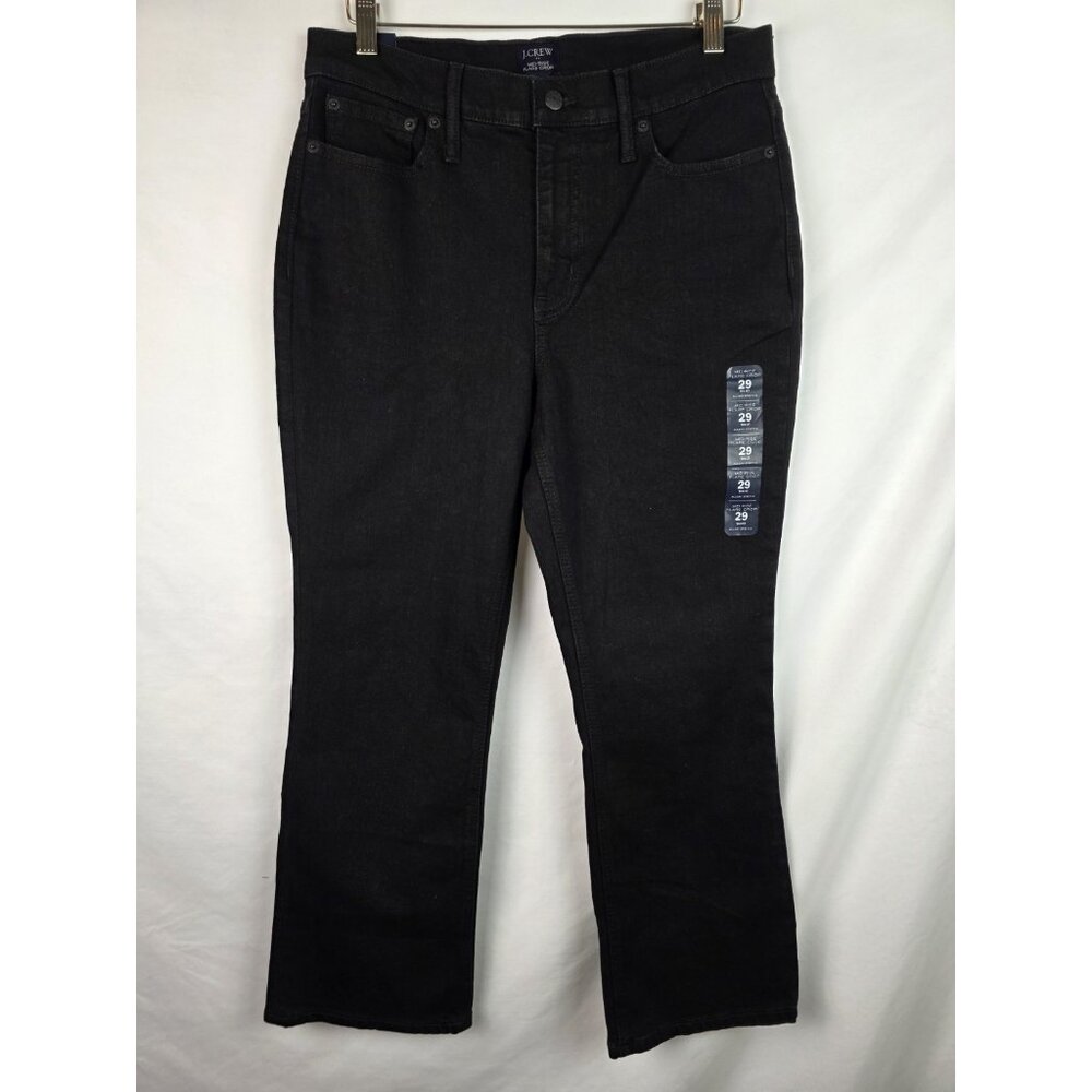 J.Crew Women's Jeans Size 29 Black Mid Rise Flare Crop Denim Jean Pants